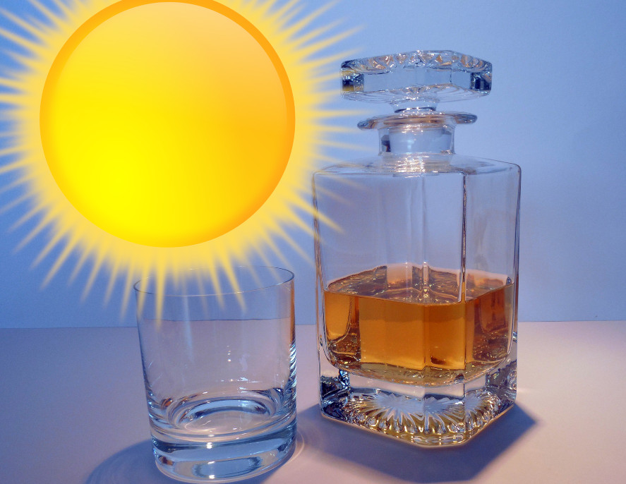 Whisky Lagerung - nicht der prallen Sonne aussetzen!